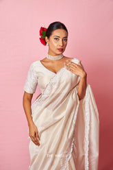 Champa White Hand Embroidered Blouse